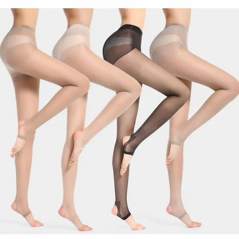 女性用の滑らかなパッチワーククロッチストッキング,極薄コアシルクベース,黒のボディ,春と夏,0dpantyhose