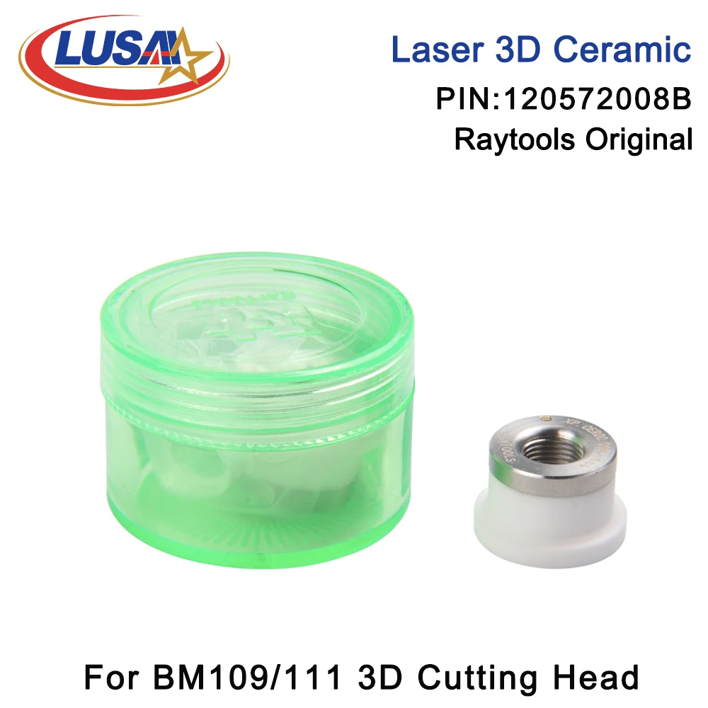 

LUSAI 10Pcs/Lot Original Raytools Laser Ceramic Nozzle Holder 120572008B Dia.19.5mmH12.5M8 For BM109/111 3d Cutting Head