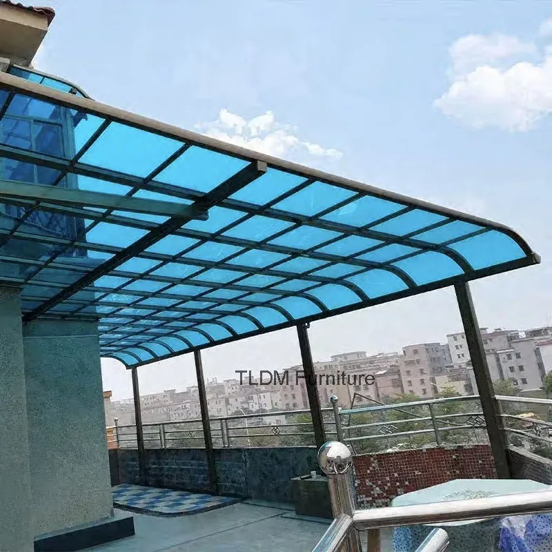 Home Courtyard Tent Eaves Rain Protection Aluminum Alloy Gazebos Villa Awning Rainproof Sunscreen Pergola Balcony Outdoor Canopy