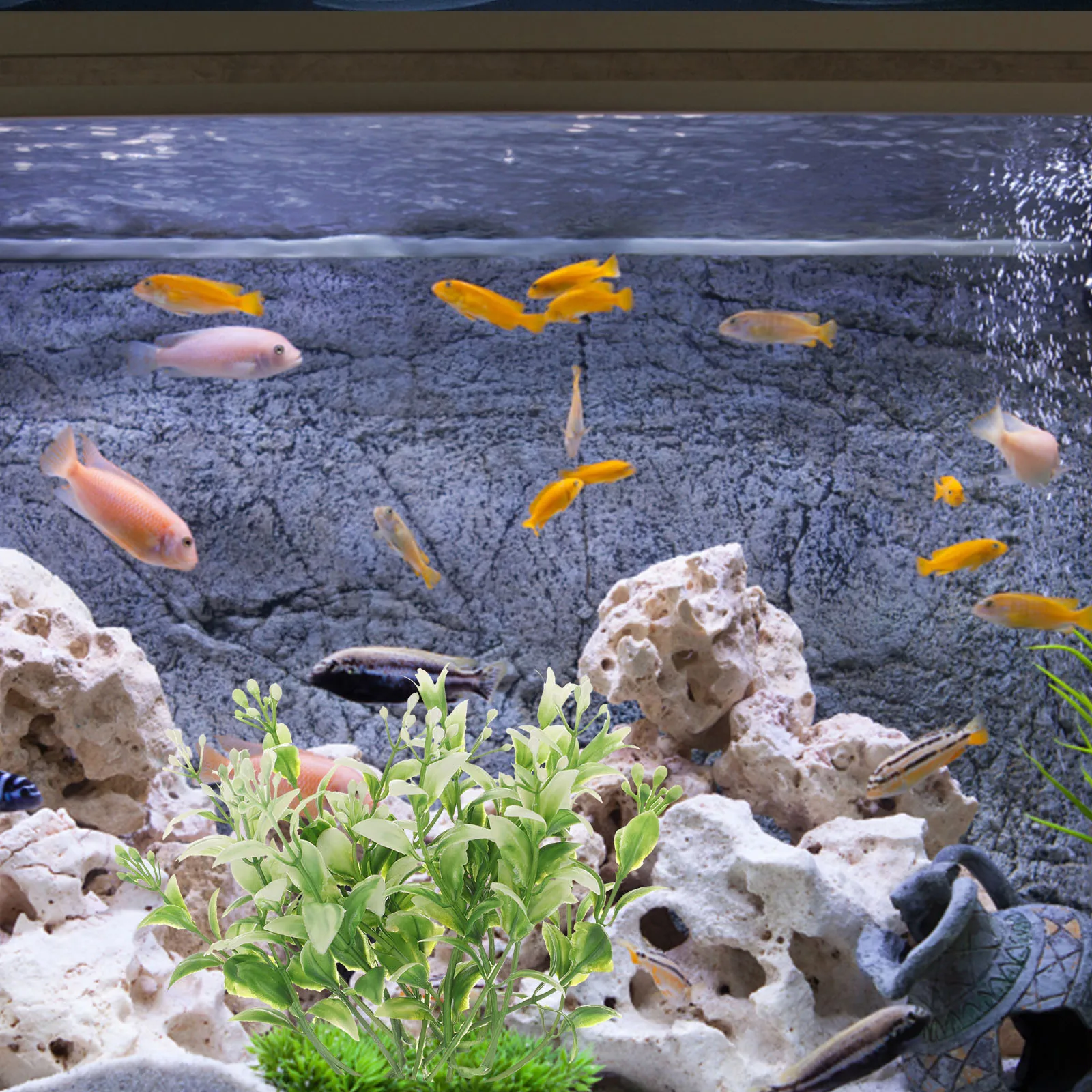 

30pcs Artificial Aquarium Plants Lightweight Compact Decorative Fish Tank AccessoriesWater Grass Pet Supplies