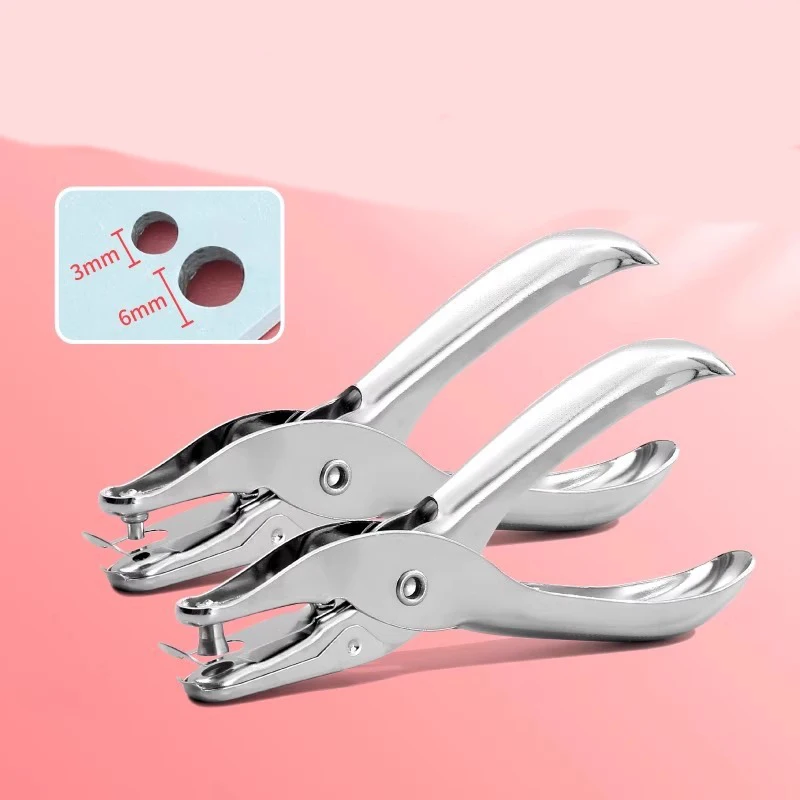 Single-hole Punching Machine Paper Capacity for 6mm Diameter Holes Manual Paper Cutting Kit Office Stationery Supplies