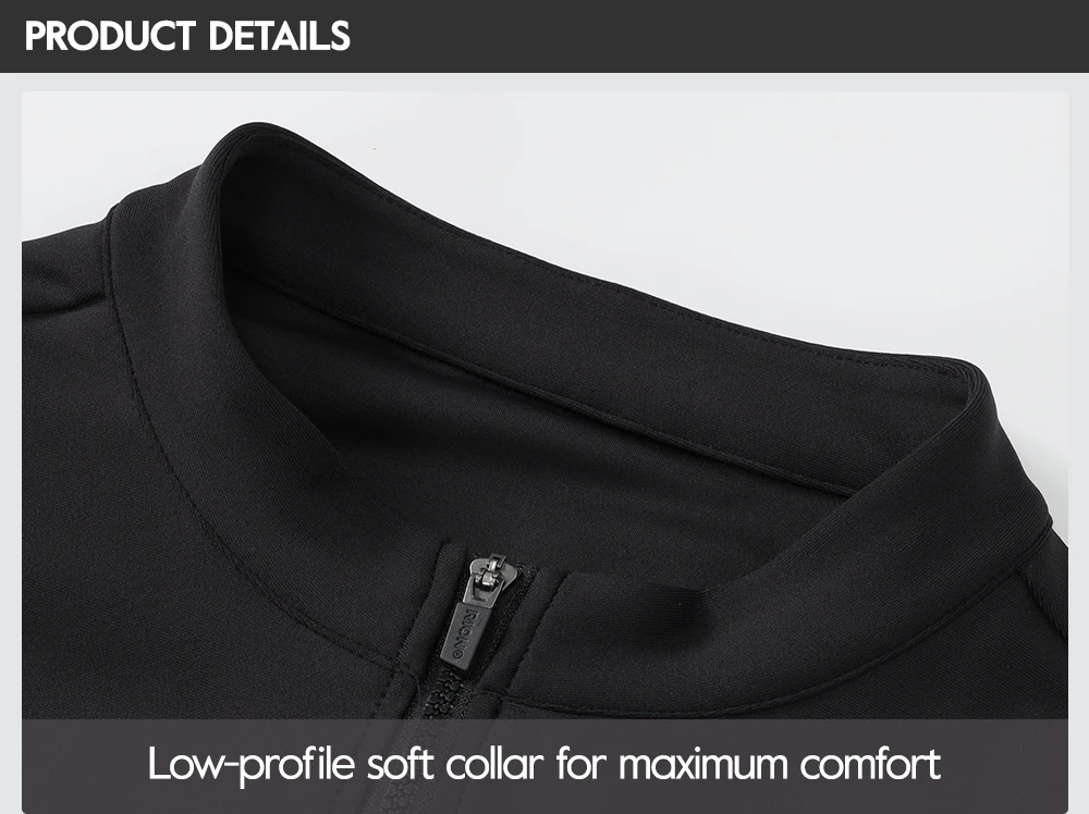 RION Fahrradtrikot Herren Langarm-Shirts MTB Fahrradbekleidung UPF 50+ Sonnenschutz Fahrradkleidung Winddichte Herbstbekleidung – Detail 9