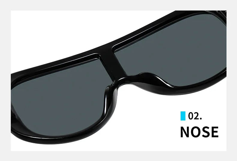 One Pieces Oversized Sonnenbrille 2026 für Damen und Herren – Coole Fashion Sonnenschutz Strand Urlaub Oculos Lunette Soleil Femme – Detail 6