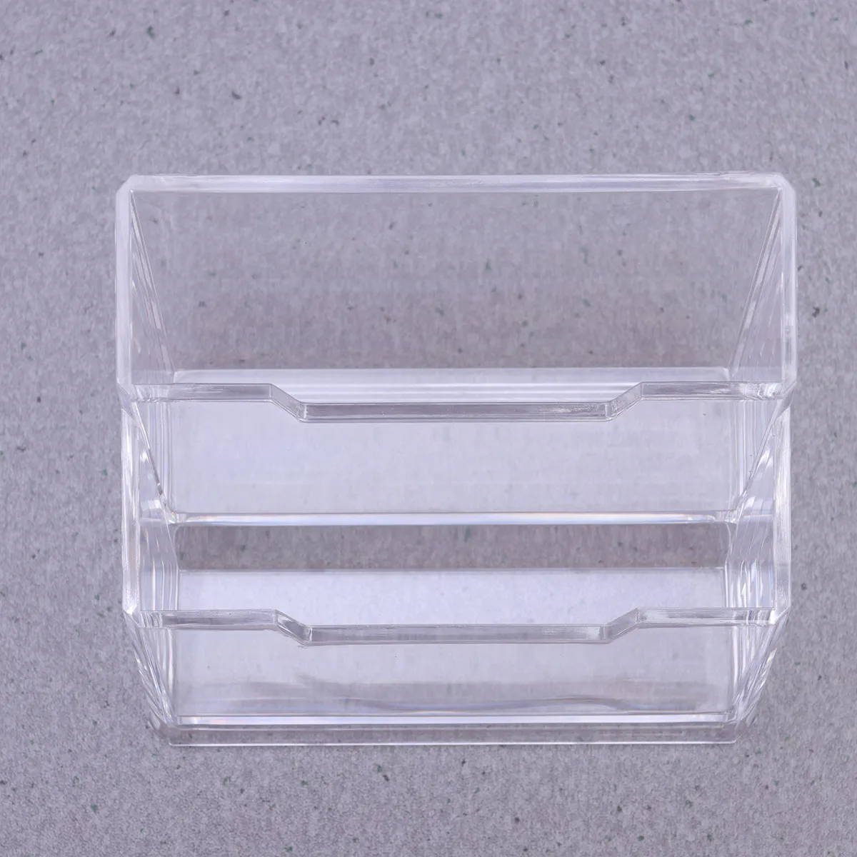 1Pcs Transparent Acrylic Business Card Holder Desktop Organizer Office Storage Case Office Supplies Creative Open Design Cards