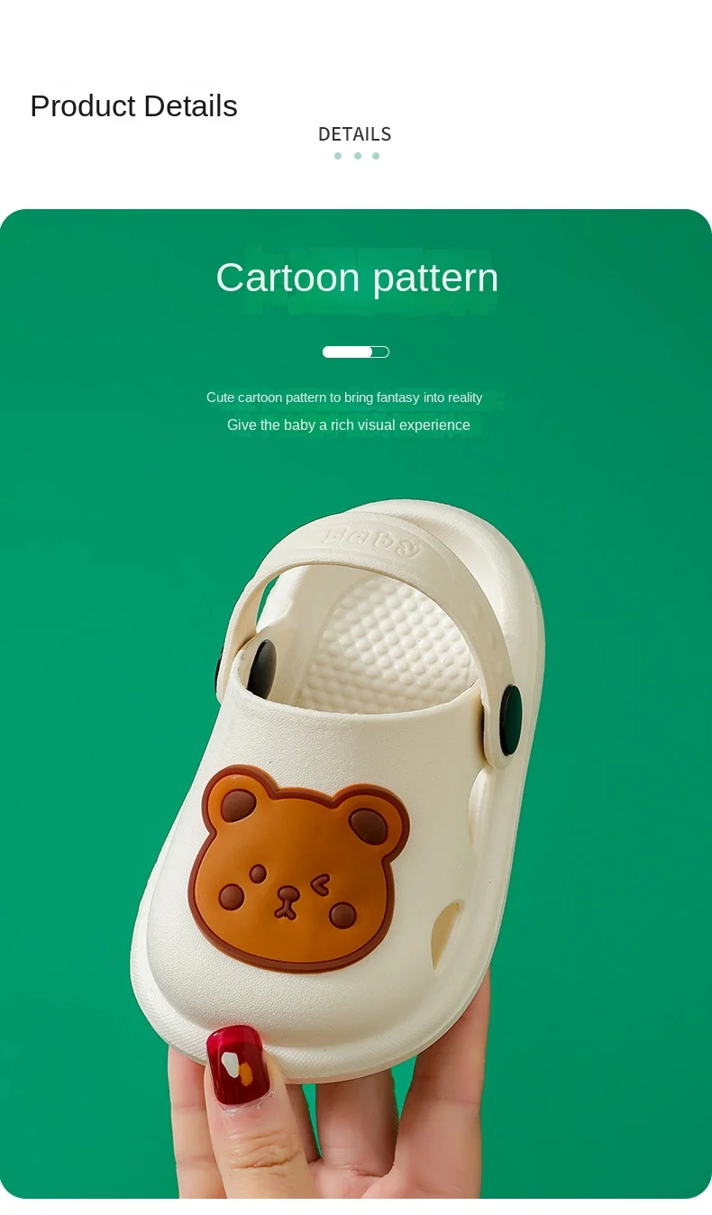 

Children slippers children slippers children cute Baotou soft-soled sandals and non-slip baby shoes home girl slippers.