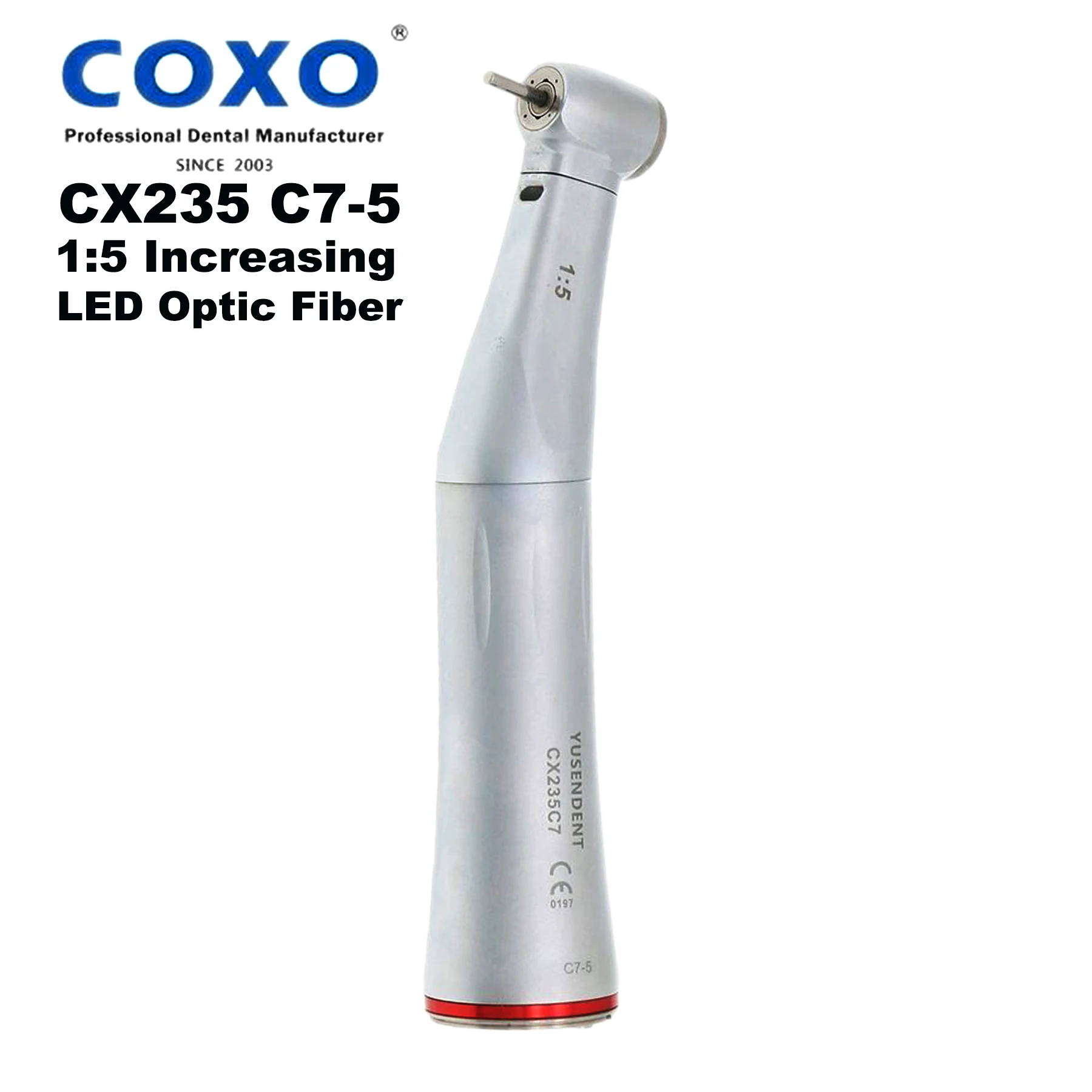 Coxo Tandheelkundige Ingebouwde Elektrische Led Micro Motor C Puma Int + Fit 1:5 1:1 Glasvezel Led Contra Hoek Rechte Neus Kegel Handstuk