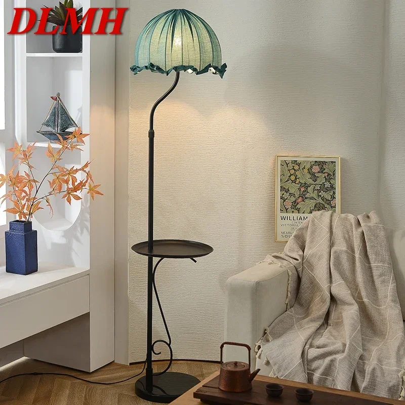 DLMH Contemporary Floor Lamp Luxury Living Room Bedroom Study Villa Hotel LED Retro Creativity Decorative Standing Light