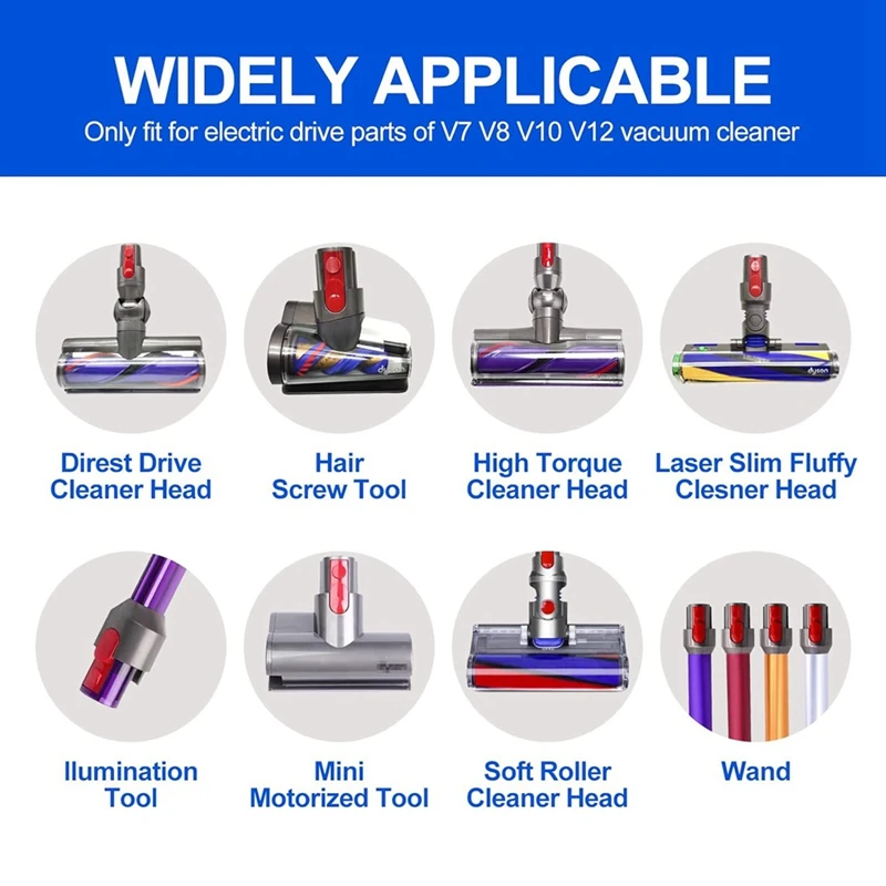 

Trigger Switch Button For Dyson V7 V8 V10 V11 V15 Vacuum Cleaner, Clip Latch Tab Wand Replacement Parts Kit