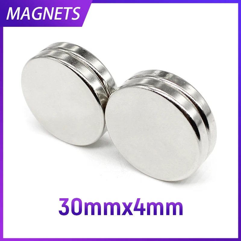 2/5/10/15/20PCS 30x4 mm Round Search Magnet  30mm X 4mm Rare Earth Neodymium Magnet Dics N35 Permanent Magnet Srtong 30*4 mm