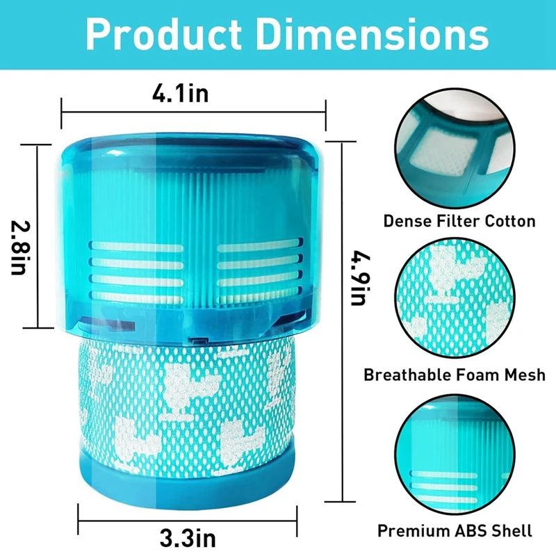 AC66 แผ่นกรอง HEPA ทดแทนสําหรับเครื่องดูดฝุ่นไร้สาย Dyson Gen5, นํากลับมาใช้ใหม่ได้และล้างทําความสะอาดได้