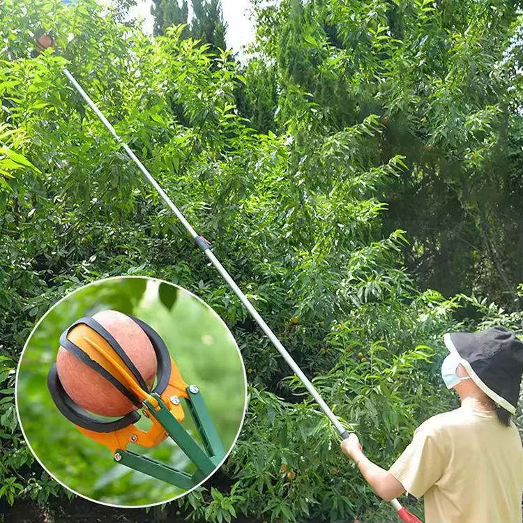 Hot Sale 2-4 Meter Fruit Picker With Rubber Paw Telescopic Long Pole Handle Fruit Picker Garden Tool