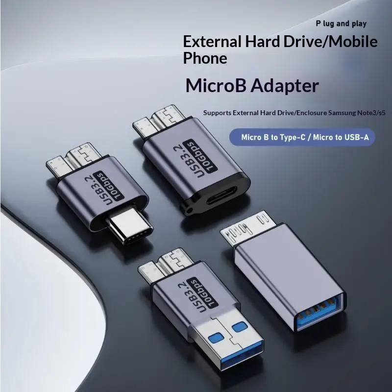 1Pcs 10Gbps USB3.0 Type C Female To Micro B Cable Extender USB C To Micro B Adapter For Laptop Phone Hard Drive Disk