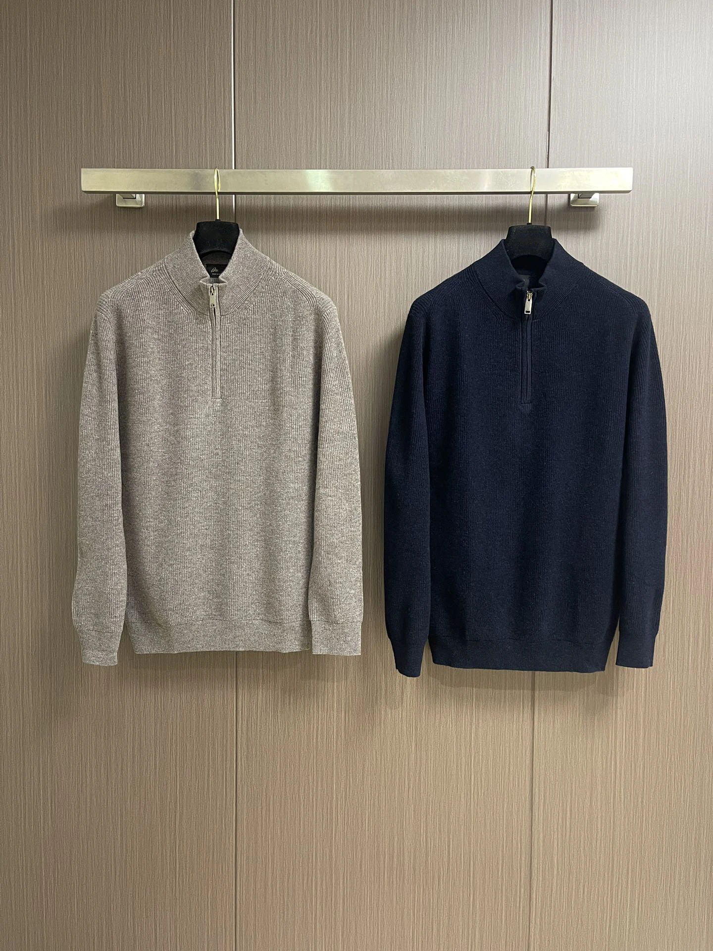 BLLIYOSS Lapel long-sleeved wool shirt Men 2025 New Warm Comfortable zipper Elasticity Embroidery High Quality size M-3XL