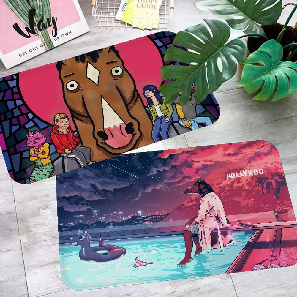 B-bojack-horsemans Floor Mat Non-Slip Laundry Room Mat Laundry Decor Balcony Child Living Room Bedside Mats