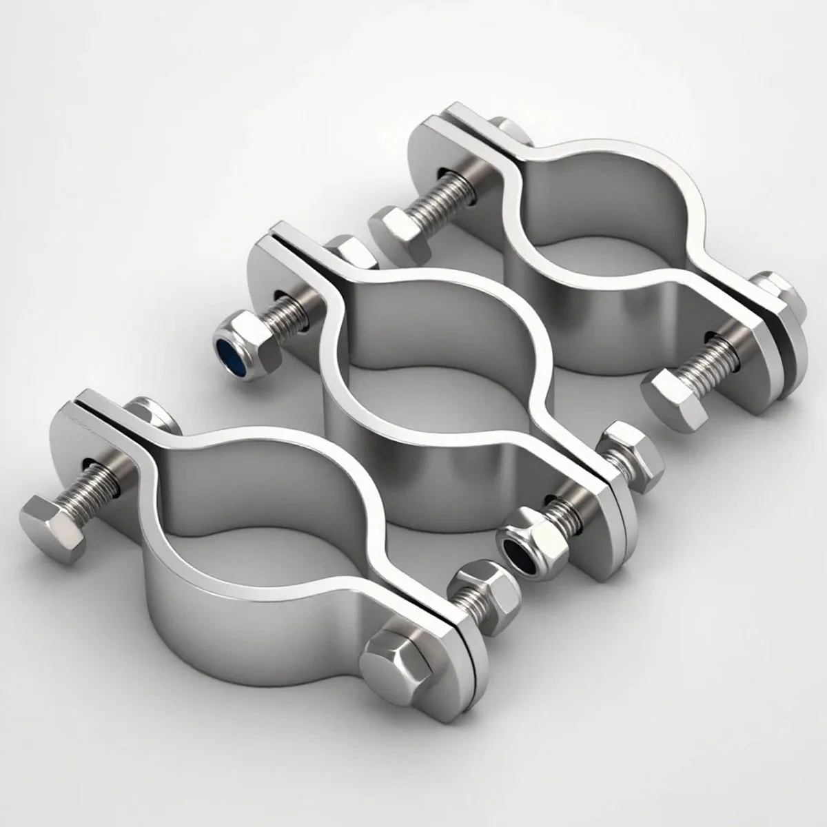 

304 Stainless Steel Thick Pipe Clamp, Heavy Duty Tube Hoop Fixing Holder