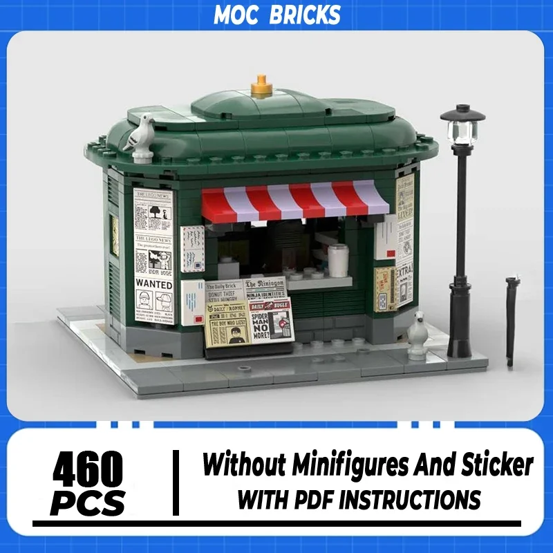 シティストリートビューモデル-moc-ビルディングブロックキオスクコーナーモデルテクノロジーブリック-diy-組み立てモジュラー建設おもちゃホリデーギフト