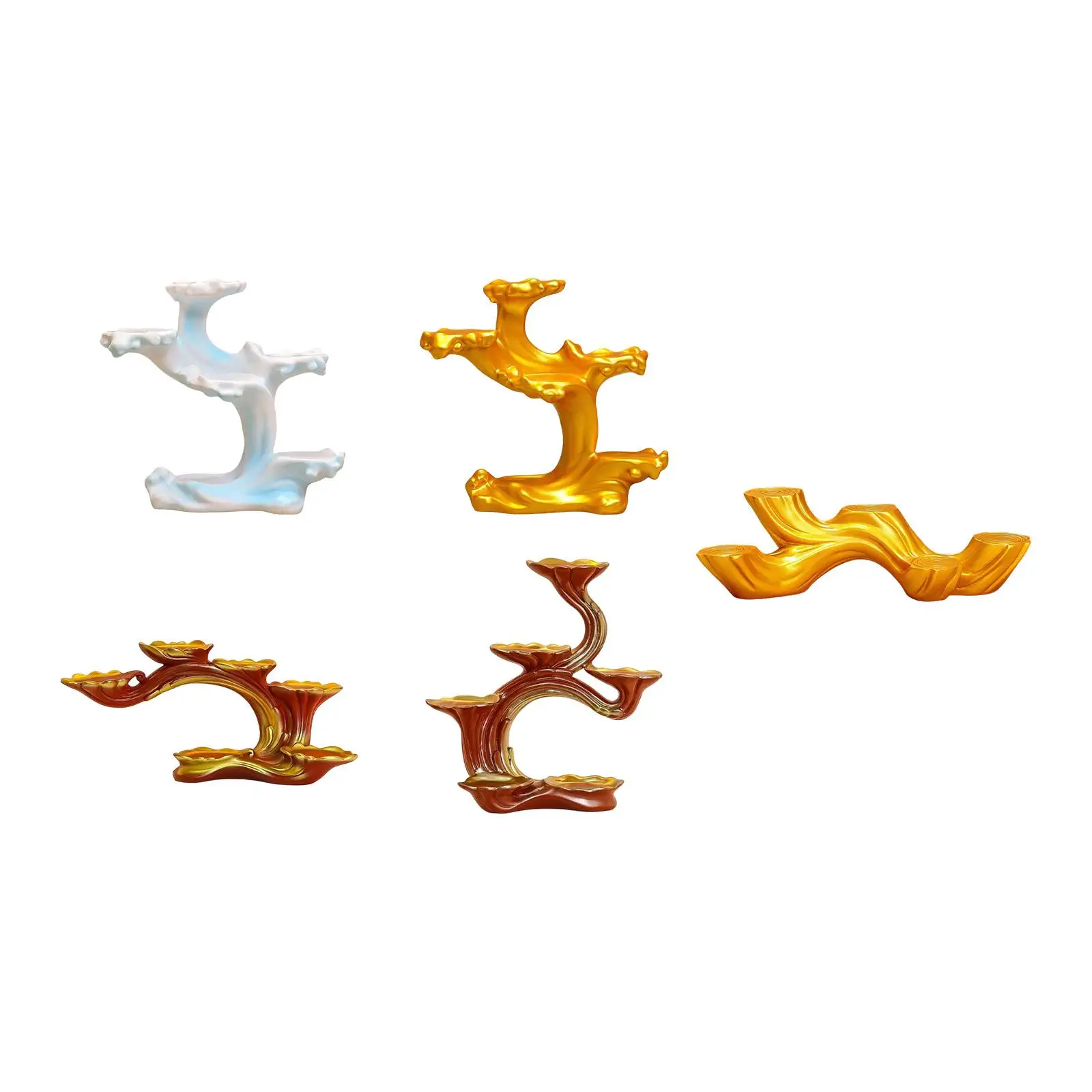 Miniature Figurine Organizer Resin Display Stand Multi Layer Counter Rack for Office Desk Home Decor