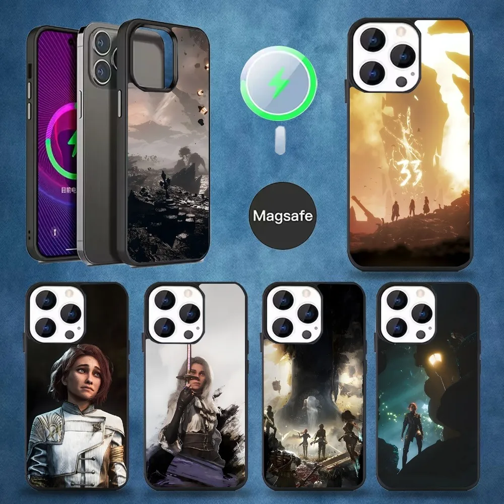 

Game C-Clair Obscur Expedition Phone Case For iPhone 16,15,14,13,12,11,Pro,Max,Plus,Mini,Magsafe,Magnetic Wireless Charging Case