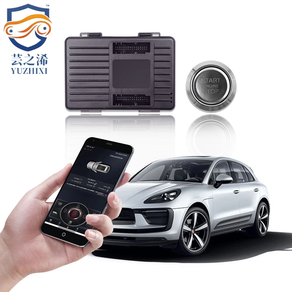 

For 05-12 Porsche/Boxster/Cayman/911 Car Add Push to Start Stop Remote Start and PKE Keyless GO Entry CAN BUS With New Type Key