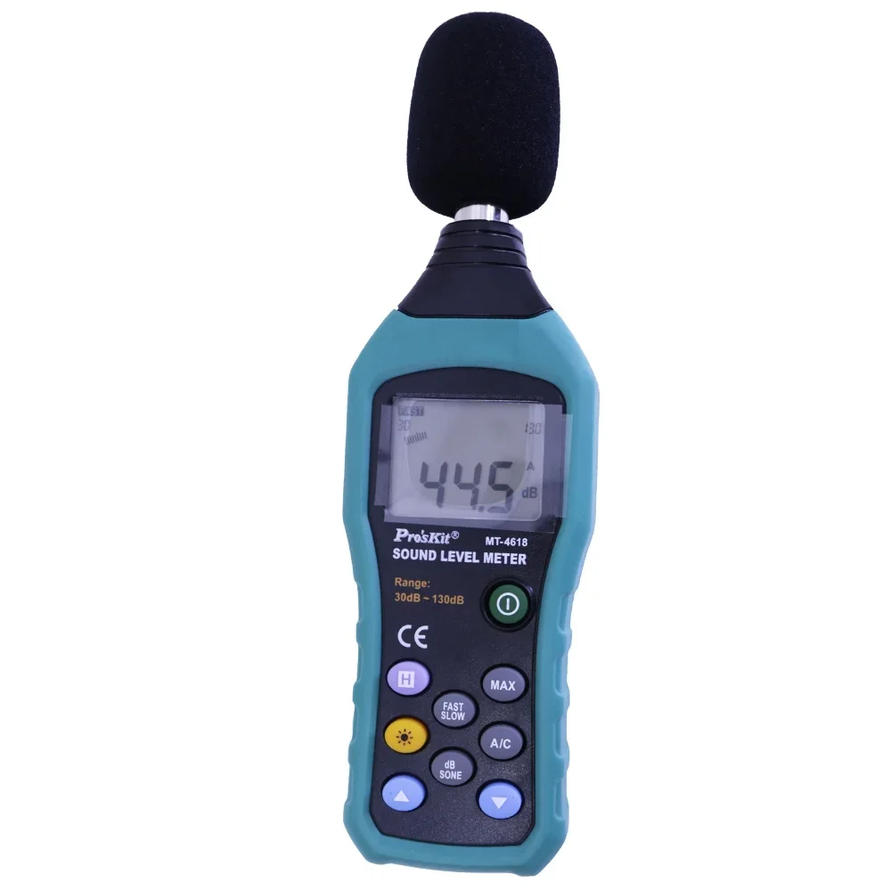 Proskit MT-4618 Precision Noise Tester Measuring Range from 30 to 130 dB m-t4618 dB meter sound level meter