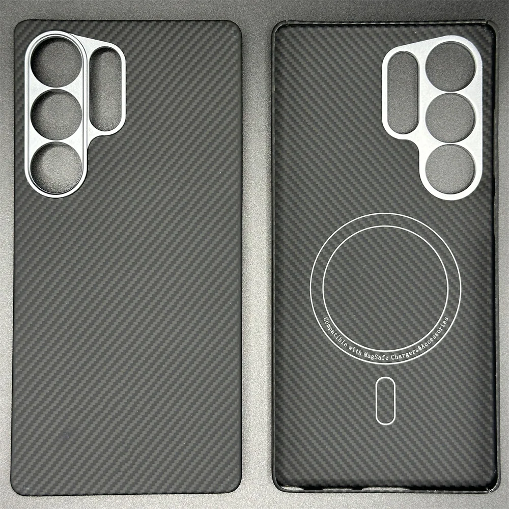 

Кевларовый магнитный чехол для Samsung Galaxy S25 S24 S23 Ultra S25Edge из арамидного волокна с зарядкой, тонкий минималистичный чехол из углеродного волокна