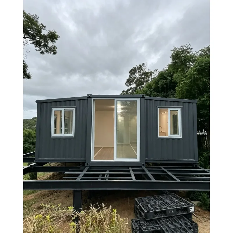 Portable Expandable Container House Prefab Modular Cabin 20ft 40ft Steel Structure 2 Bedroom 1 Bath Outdoor Garden Hotel Install