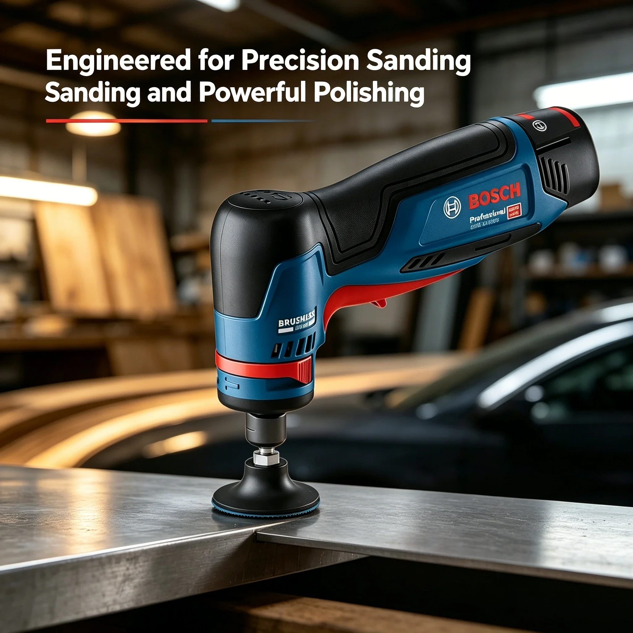 Bosch Power Tools GWG 12V-50 S Right Angle Sander, High-Performance 12V Portable Sanding Tool