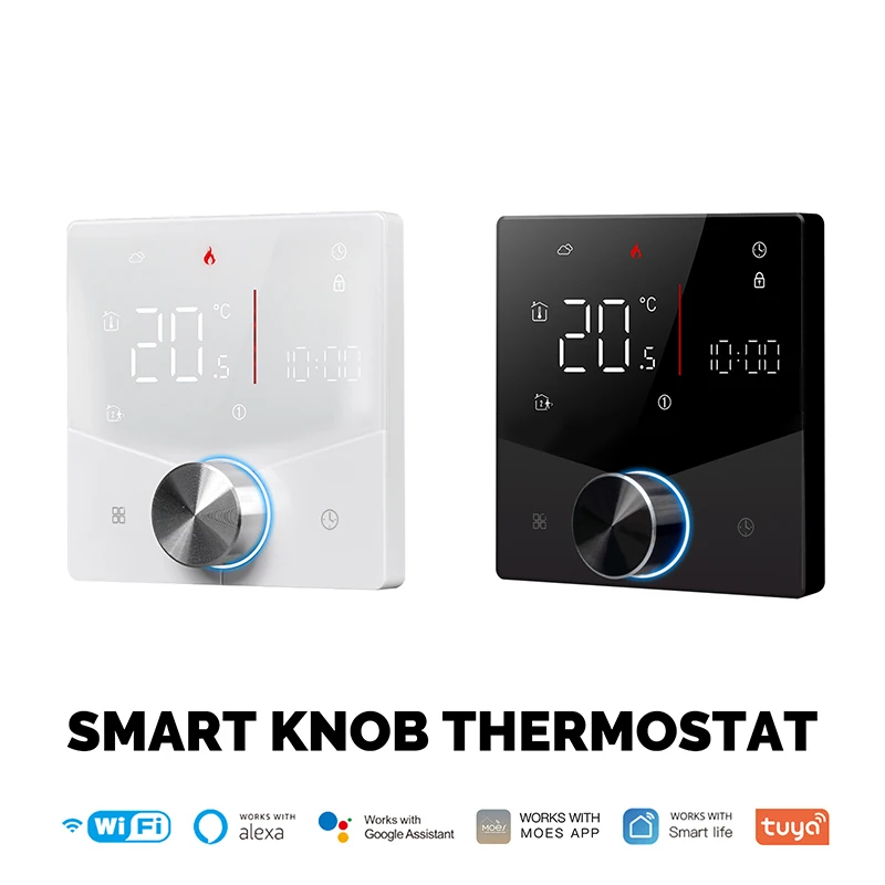 WiFi Smart Heating Knob Thermostat LCD Display Touch Screen Temperature Controller For Water Gas Boiler Electric Heating