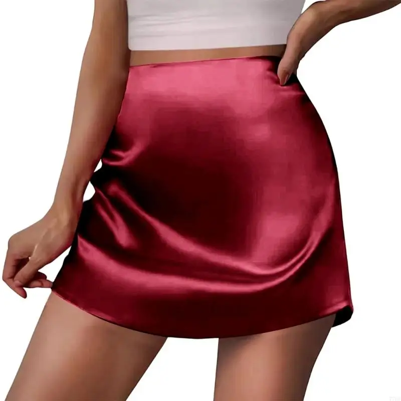 

77HE Женские юбки Высокие юбки Пятнистая трапециевидная юбка на молнии для вечеринок и клубов