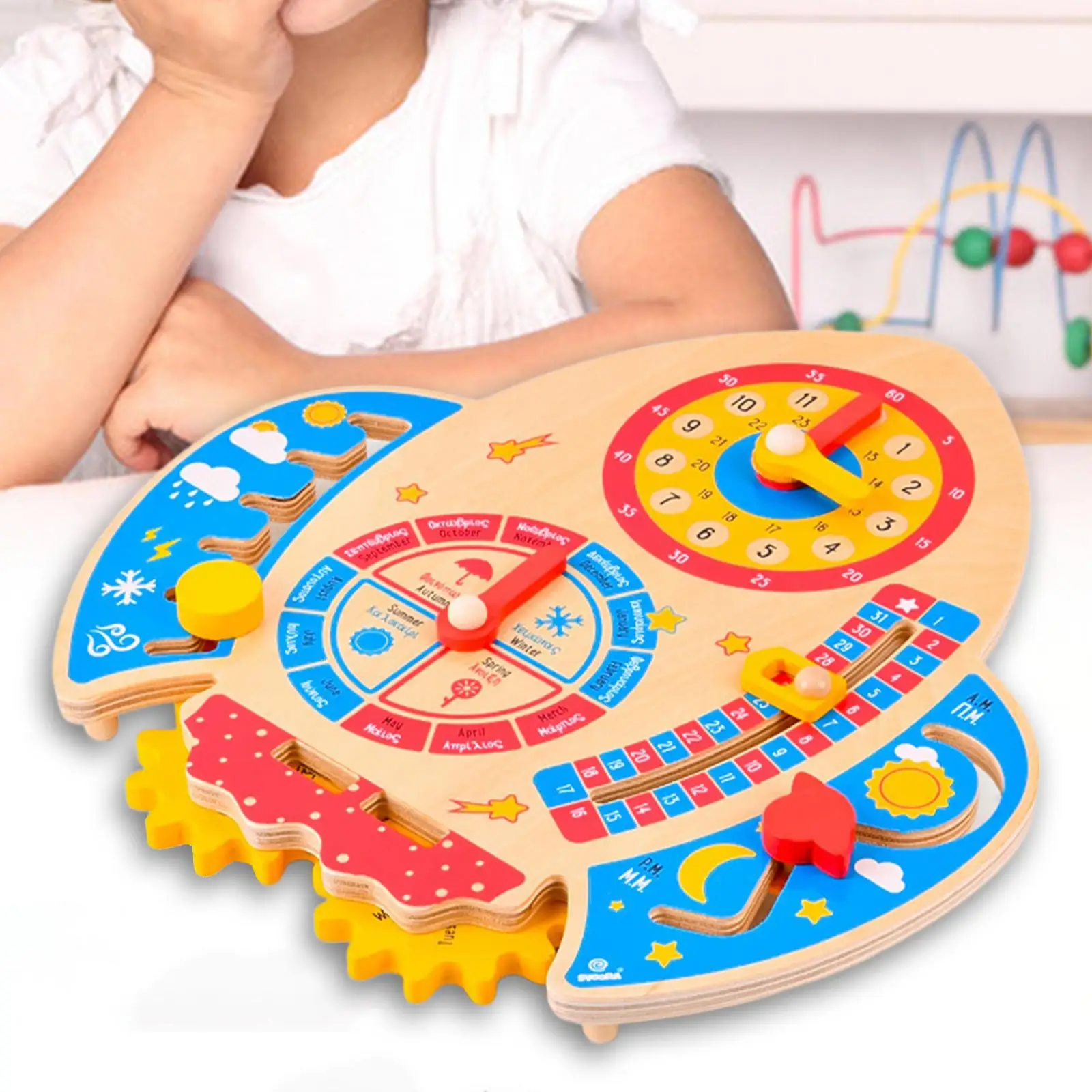 montessori-calendar-board-toys-matching-puzzle-rocket-clock-toys-for-boys