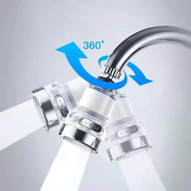 360 Degree Swivel kitchen Faucet Aerator Water Saving Nozzle 3 Mode Adjustable PP cotton Sprayer Filter Diffuser tap Connector
