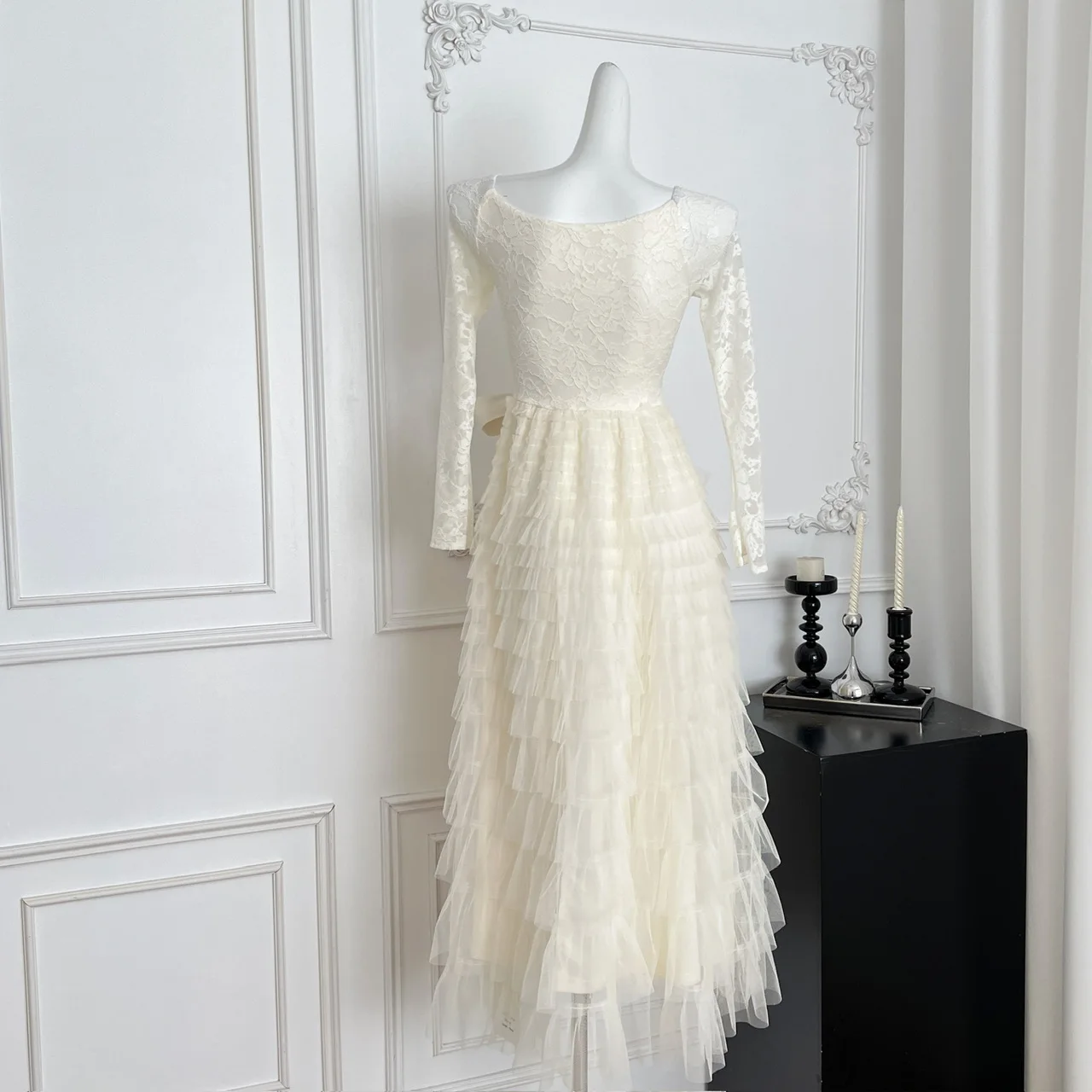 Retro Koronkowa Puszysta Spódnica Tortowa Dr Fce Podszewka Wyszczuplająca Damska Dr Sweet Sle Długa Sve Nadgarstek H-ape Jesień Zima