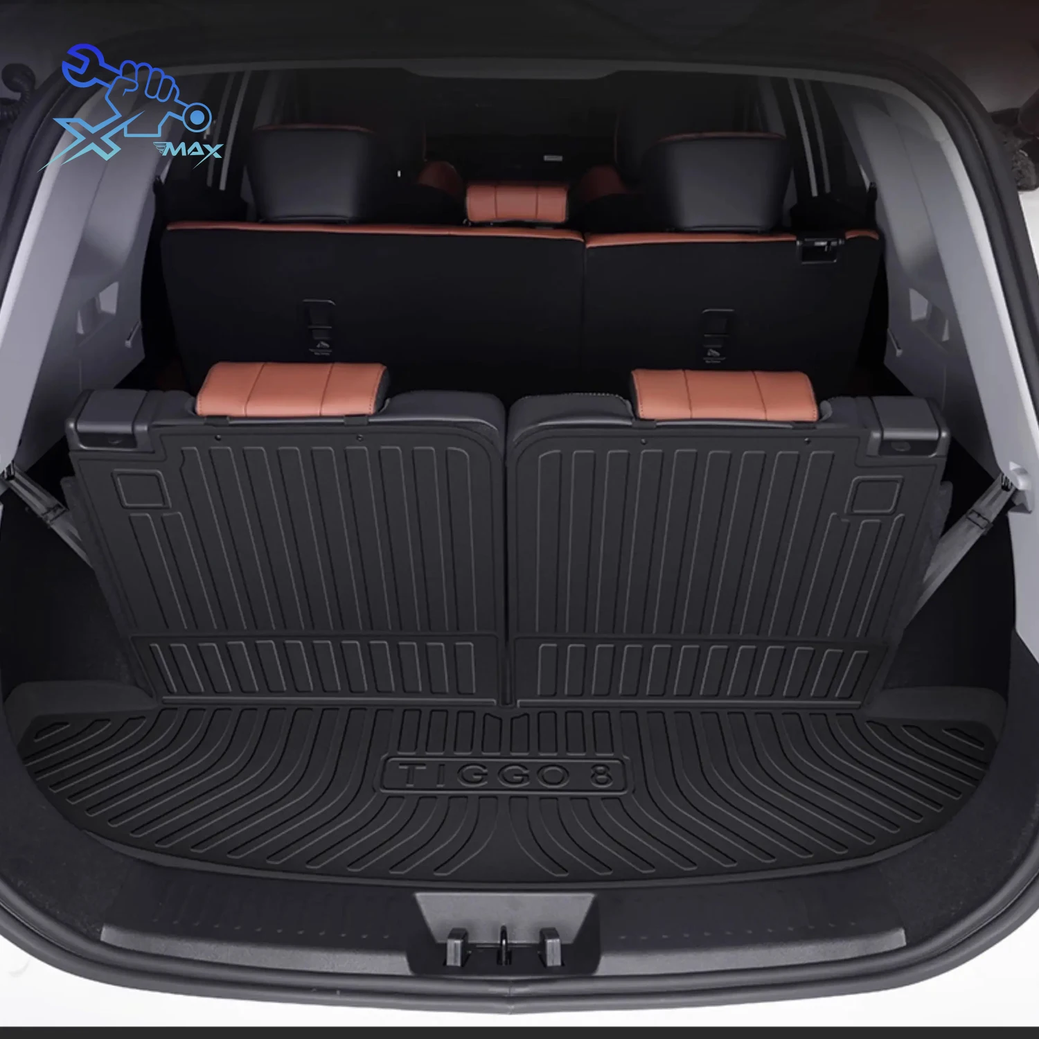 For 5-Seat Chery Tiggo 8 Pro PLUS 2020-2025 TPE Car Trunk Mat Custom Fit Trunk Liner Cargo Mat Trunk Protection Mat Waterproof
