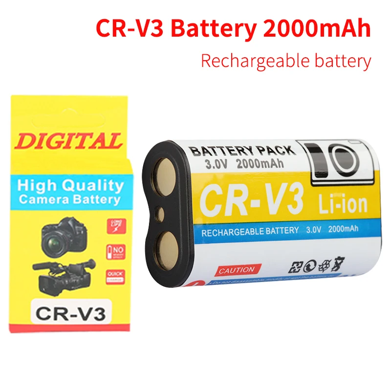

Rechargeable Batteries CR-V3 2000mAh 3.0V for Kodak CX4210 CX6330 CX7530 C875 C743 DX6340 CD43 CD50 Z612 Camera Battery