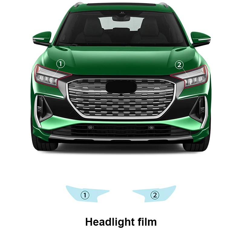 8.5mil Car Headlight Film Precut Paint Protection Film Clear Bra TPU Transparent PPF TPU for Audi Q4 E-TRON 2021 2022 2023 2024