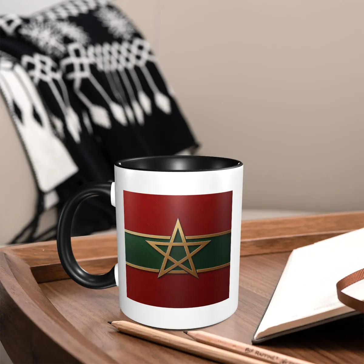 Oriental Morocco Moroccan Flag Mug Funny Ceramic Coffee Cups Tea Mugs Milk Cup Drinkware Gifts for Friends