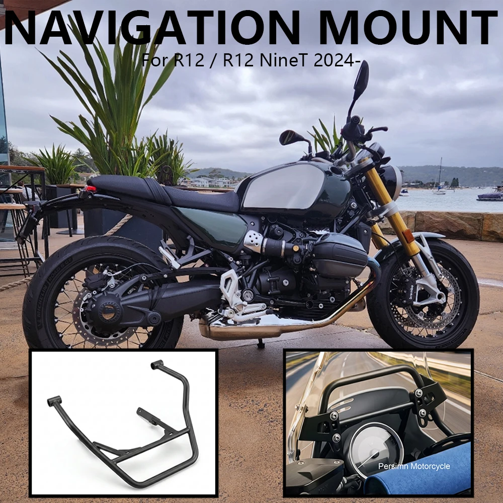 for-bmw-r12-ninet-r12g-r12s-new-motorcycle-accessories-front-gps-phone-navigation-bracket-mount-expansion-stand-black-kits-2024