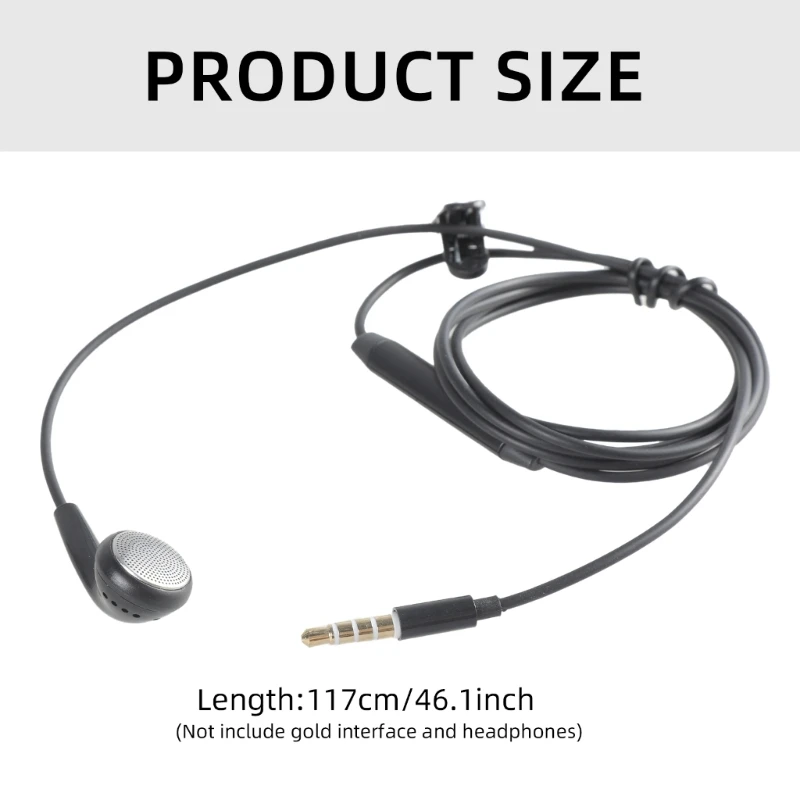 Headset Telepon M17B Mono dengan Mikrofon Peredam Kebisingan Headset Telinga Tunggal untuk PC/Ponsel