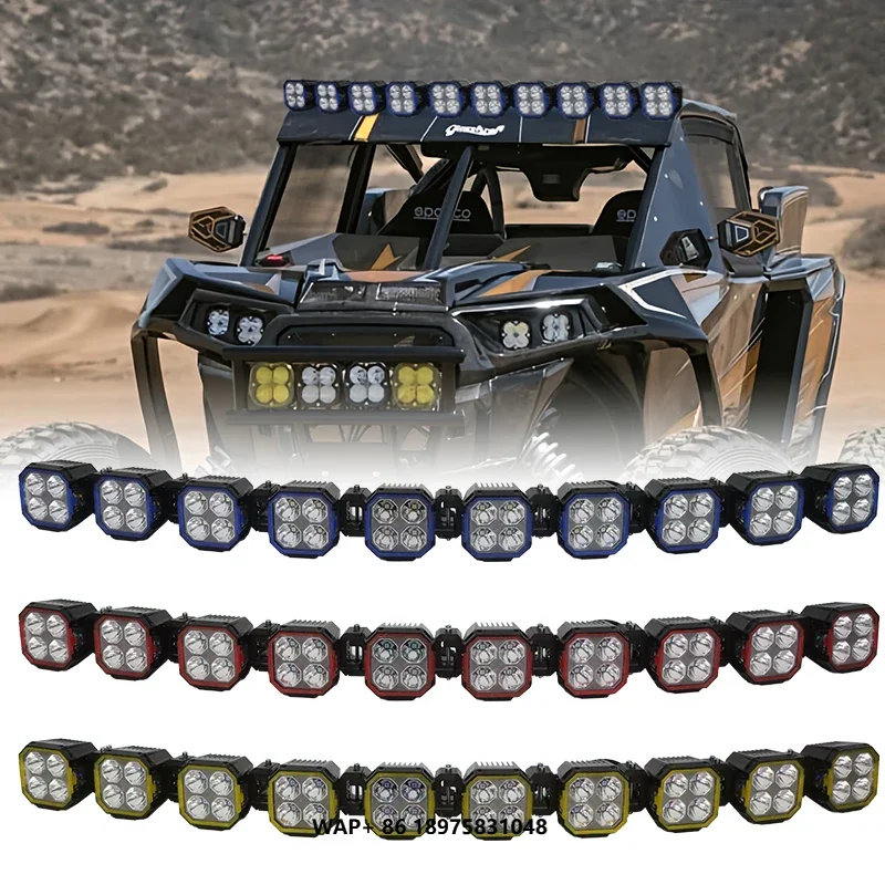 New Arrive 43 Inch Led Light Bars Pods 12v 24v Side Shooter 4x4 Off Road Led Spot Light Pods With Amber for Trucks ATV UTV SUV