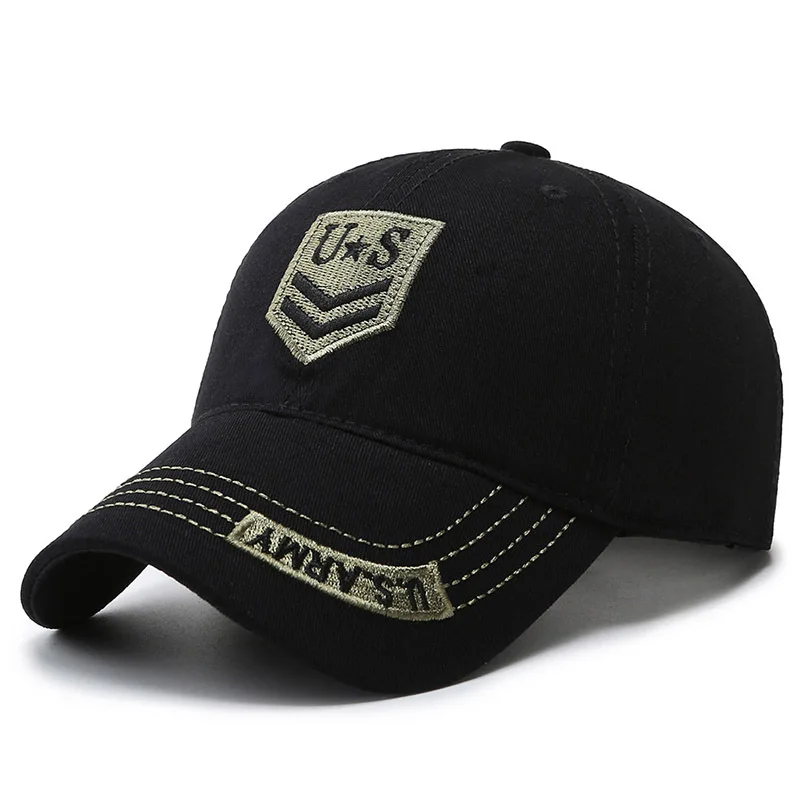 Spring Autumn Letter Embroidery Baseball Cap Military Enthusiast Outdoor Mountaineering Versatile Duckbill Hat for Men Women
