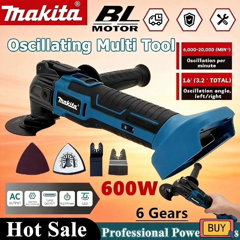 

Makita Brushless Quick Release Oscillating Multi-Functional Electric Trimmer Quick-Change Compatible Power Tool