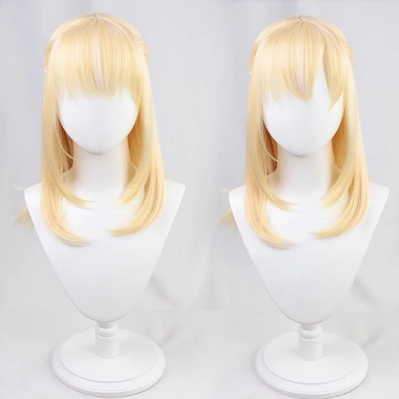 VTuber Shiranui Flare Wig Hololive Youtuber Girls Cosplay Blonde Braided Straight Heat Resistant Hair