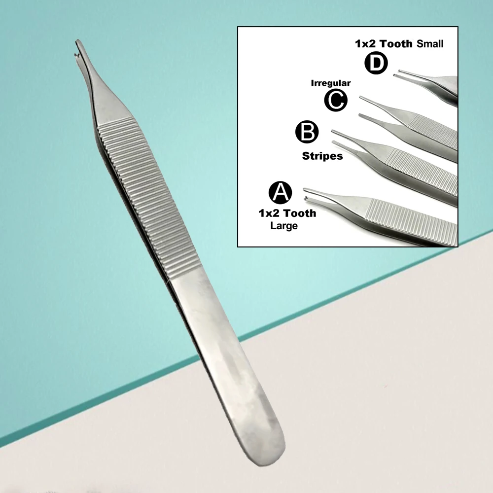 Professional Dental Tissue Tweezer Stainless Steel Tooth Extraction Forceps Hemostat Tool for Clinic Home Use Dressing Suture
