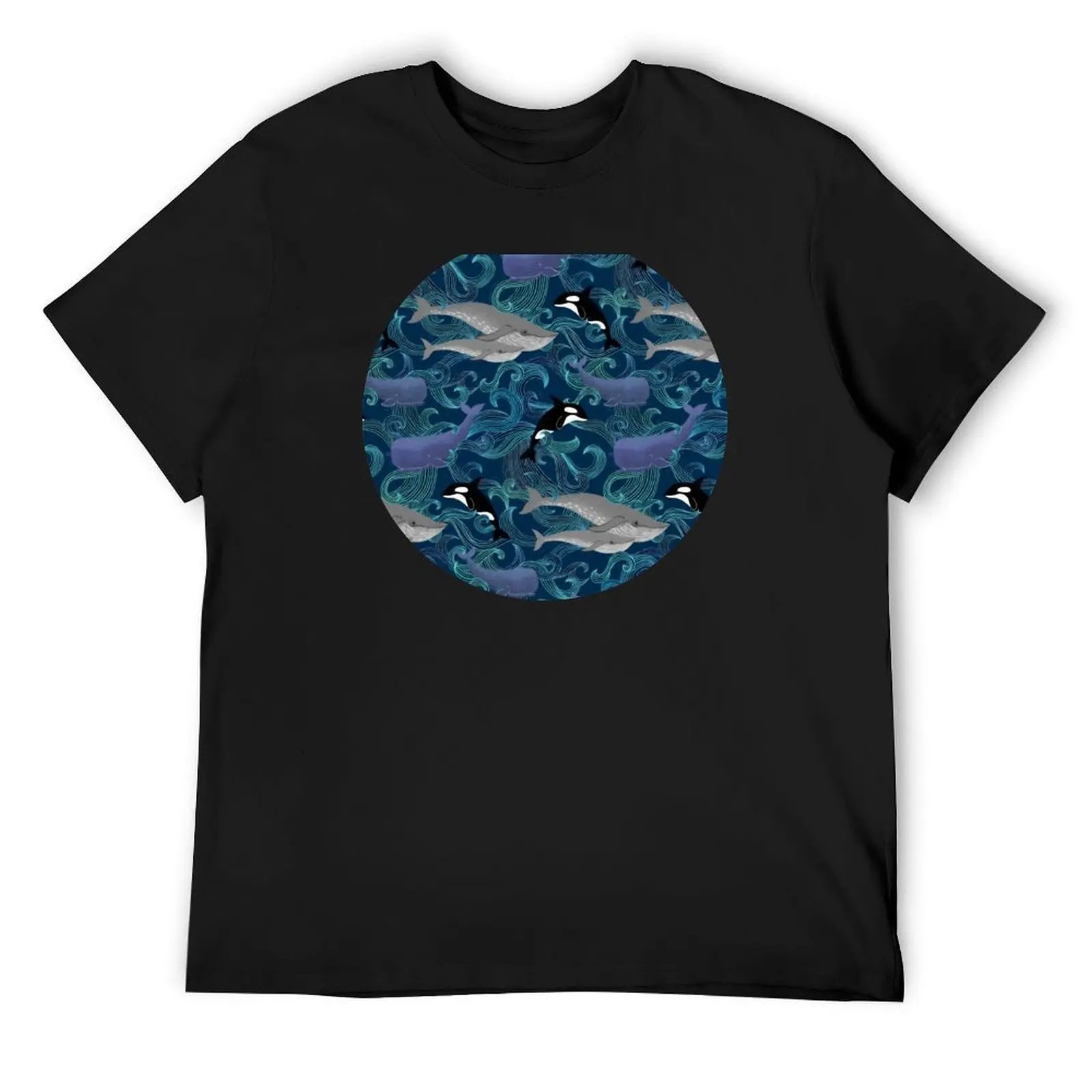 

Beautiful Ocean Giants - teal T-Shirt anime tshirt boys animal print fitted t shirts for men