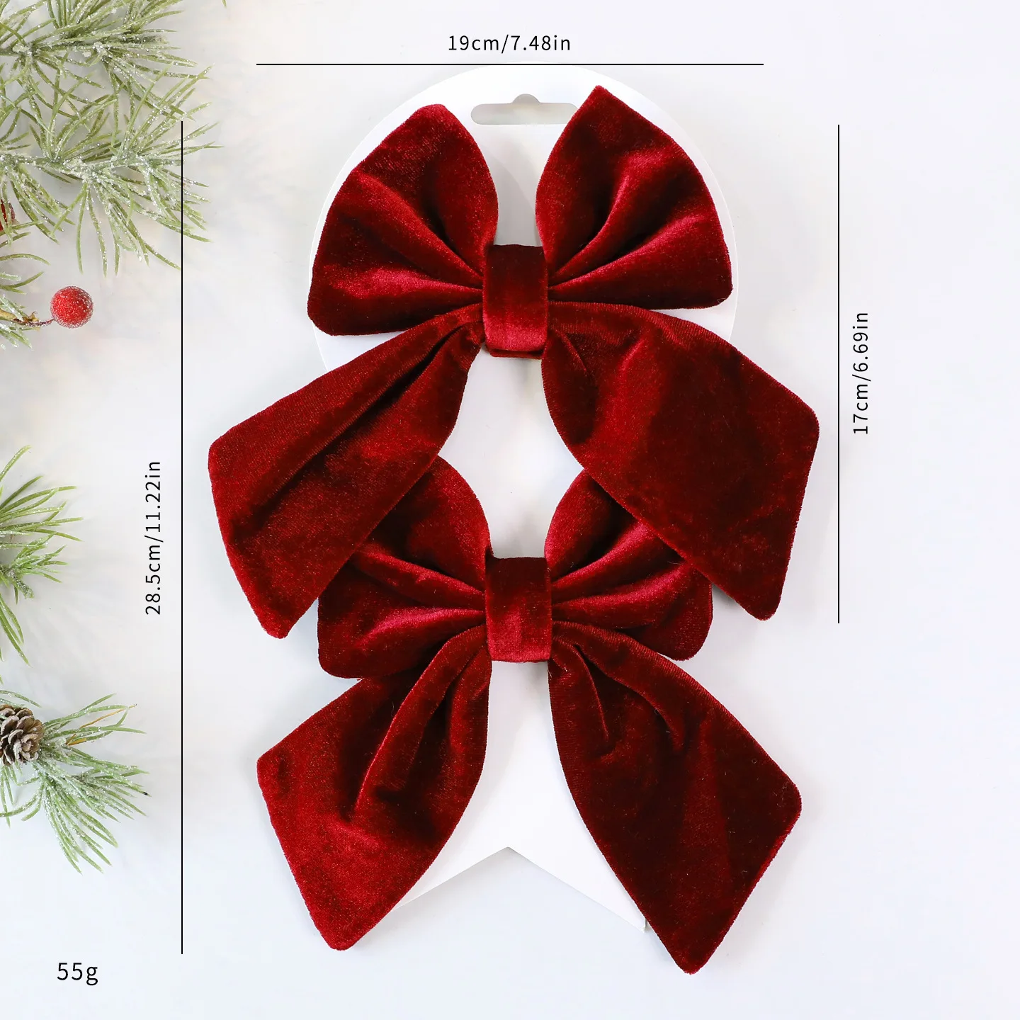 

Party Decorations Soft New Year Decorations Christmas Velvet Bows Red Christmas Tree Hanging Bows For Office Christmas Tree