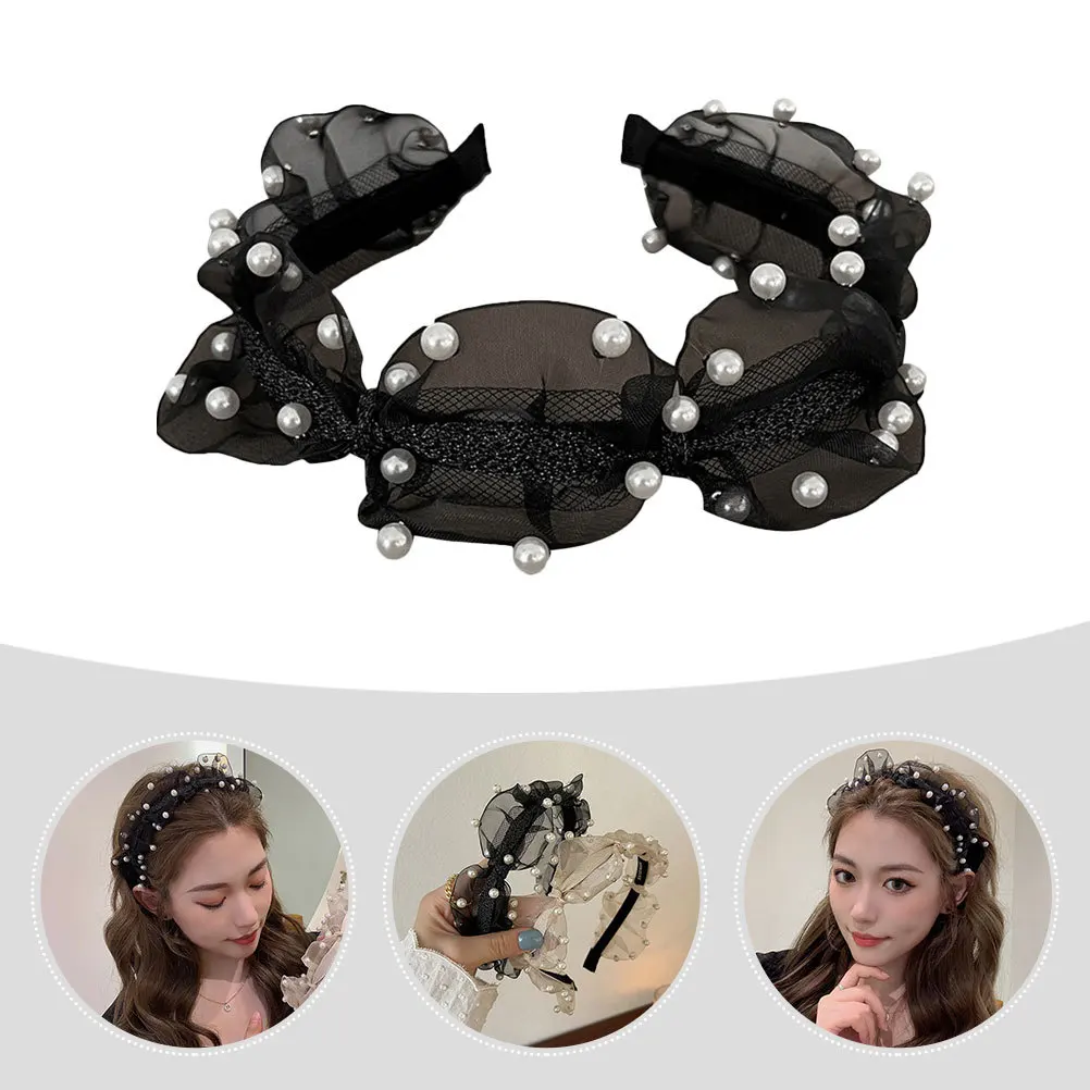 

Женская повязка для волос с жемчугом, винтажный головной убор, легкий вечерний аксессуар для косплея, шикарный праздничный декор для волос, винтажный головной убор