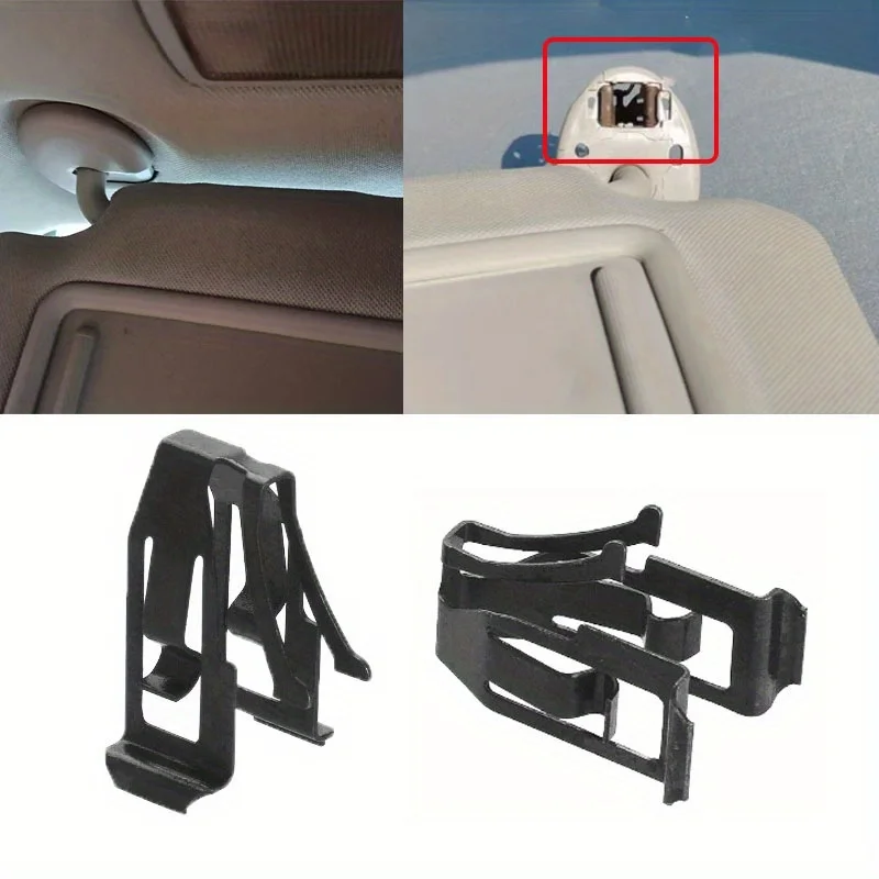2pcs Car Sun Visor Fixed Buckle Clip, OE 74336-52010, Compatible with Toyota Reiz, Prado, RAV4, Land Cruiser, Camry
