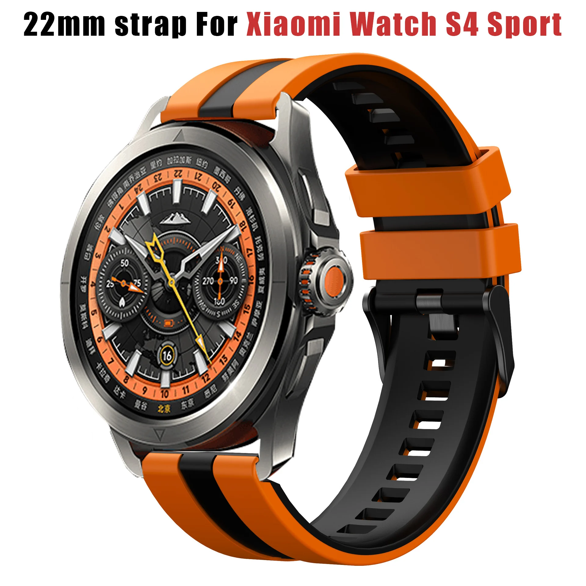 

Силіконовий ремінець 20 мм 22 мм для Xiaomi Watch S4 Sport S3 S2 ремінець для Amazfit GTR4 GTR3 Pro GTR 4/3/2E дихаючий браслет Correa