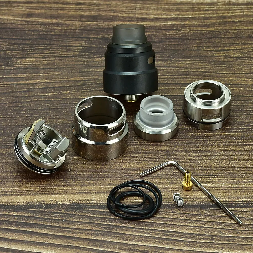 Wolfcoolvape 24mm S RDA Atomizer do Vape Tanku 316SS Rebuildable Dripping Atomizer do Modów E-Papierosów DIY Vape Clouds