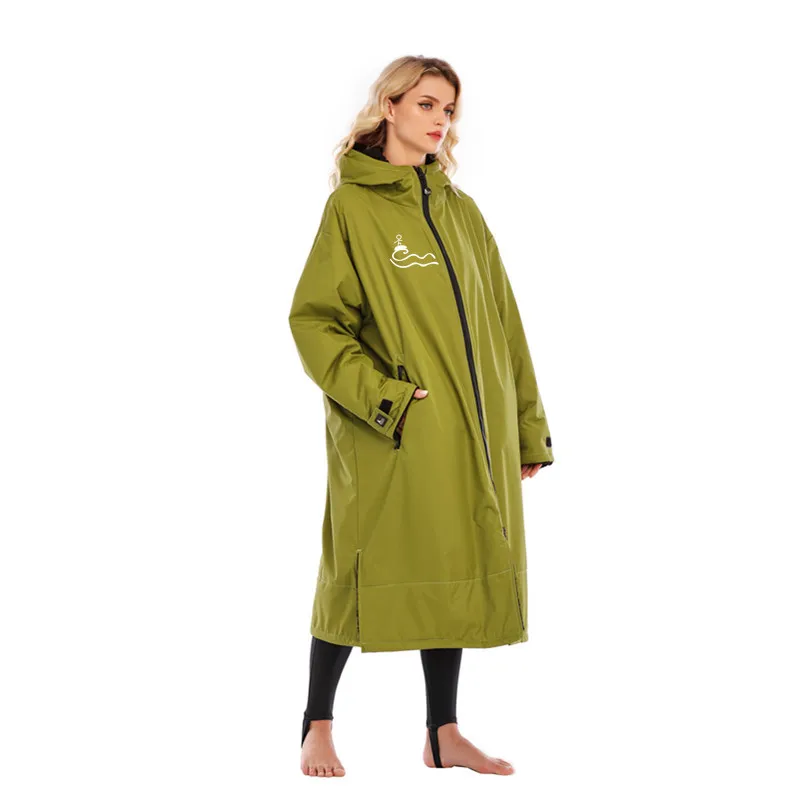 Wasserdichter Surf-Wechselmantel, Outdoor-Mantel, Lammwolljacke, Kapuzenmantel, Strand-Schwimmfutter, Poncho, Anorak, Regenmantel, Unisex